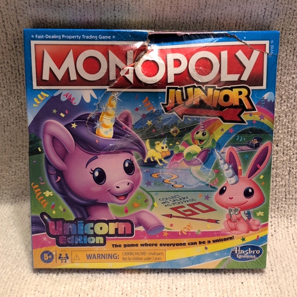 BRAND NEW Monopoly Junior Unicorn Edition